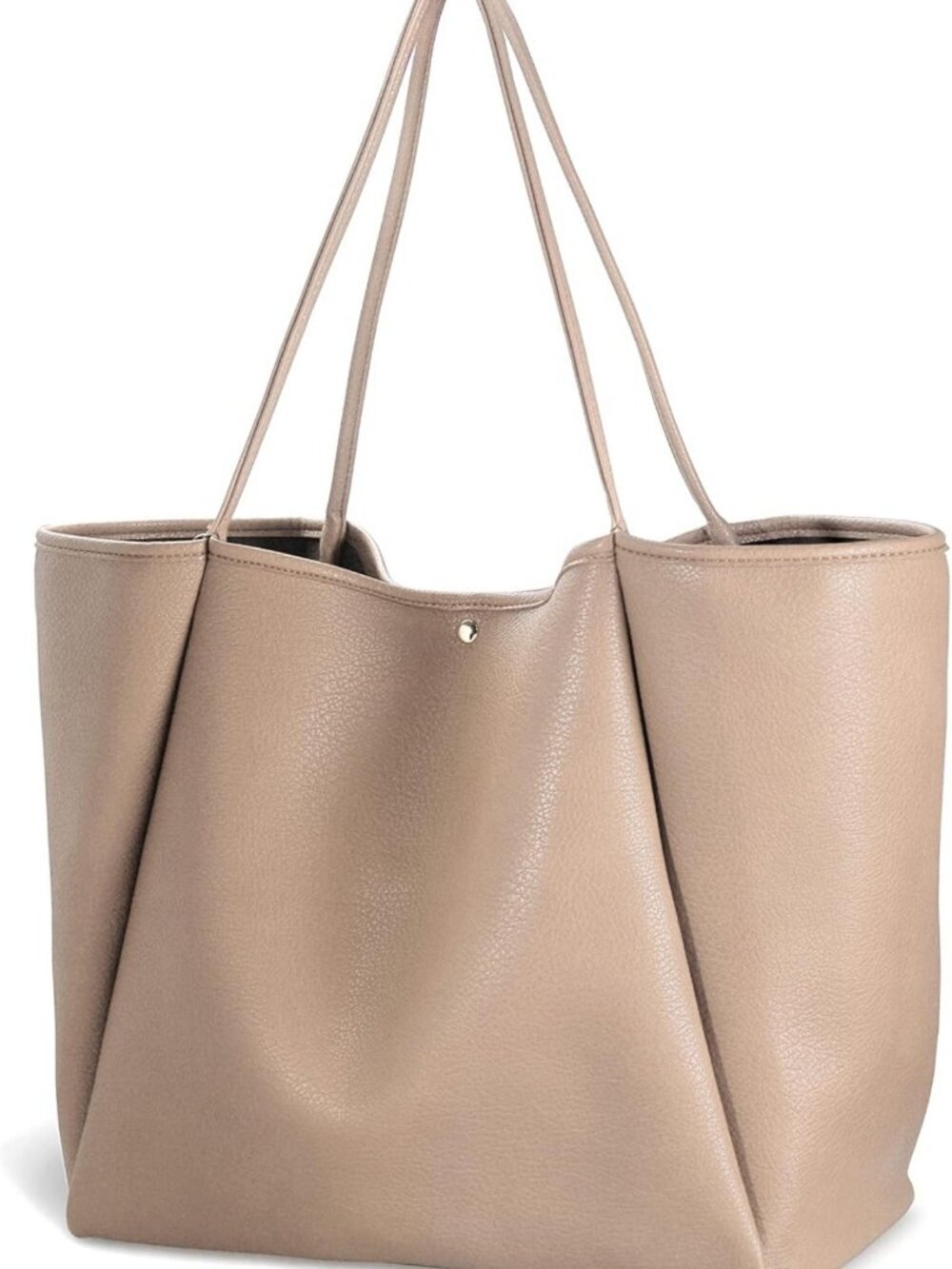 Oversized PU Leather Tote Bag for Women | Stylish Weekender Shopper Purse